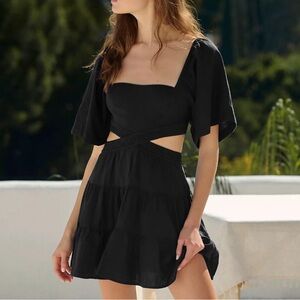 NWT Back Cut Out Black Dress, Sz Small